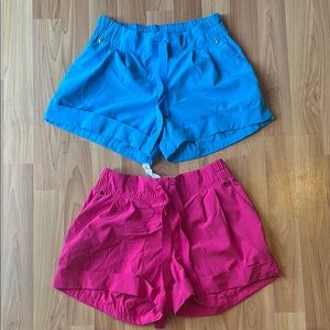 Women's Lululemon Spring Breakaway Blue and Pink Shorts
